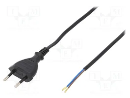 PLASTROL Cable de alimentación H03VVH2-F, OMY 2x0,5mm2 con enchufe CEE 7/16 (C), 5m