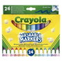 CRAYOLA Rotuladores de Fibra Súper Lavables Punta Maxi (24 unidades)