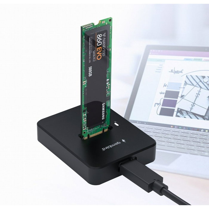Gembird desktop usb tipo c m.2 sata nvme ssd drive docking station black Gembird desktop usb tipo c m.2 sata nvme ssd drive docking station black