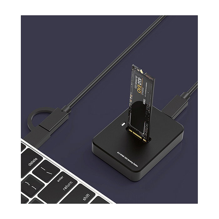 Gembird Desktop USB Type-C M.2 SATA Docking Station, Negro