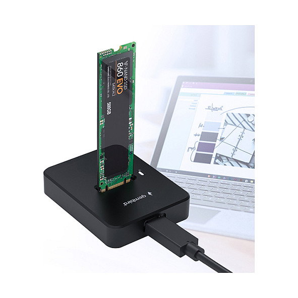 Gembird Desktop USB Type-C M.2 SATA Docking Station, Negro