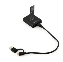 Gembird DD-U3M2 Base de conexión para SSD M.2 USB 3.2 Gen 1 Type-C Negro