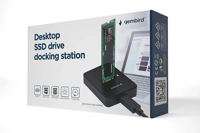 Gembird DD-U3M2 Base de conexión para SSD M.2 USB 3.2 Gen 1 Type-C Negro Gembird DD-U3M2 Base de conexión para SSD M.2 USB 3.2 Gen 1 Type-C Negro