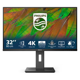 Philips 32B1N3800/00 Monitor 80 cm (31.5") 4K Ultra HD (3840x2160) VA, 122% sRGB, HDMI 2.0, DisplayPort 1.4, USB Hub, Altavoces, Ajustable, Negro