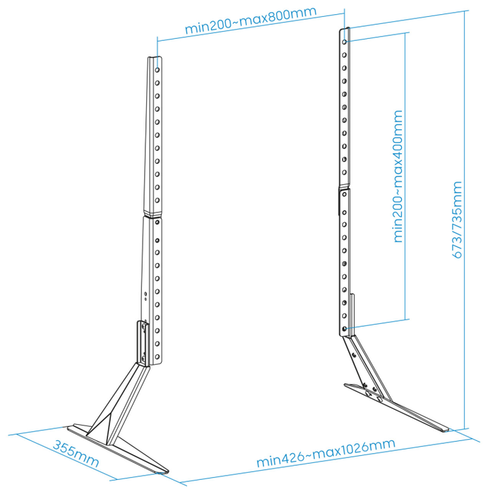 Tooq Soporte de Mesa AT-Galaxia DB2375F-B para Pantallas 23-75 pulgadas