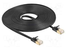 DeLOCK Cable de red Cat7 plano 7,5 m negro