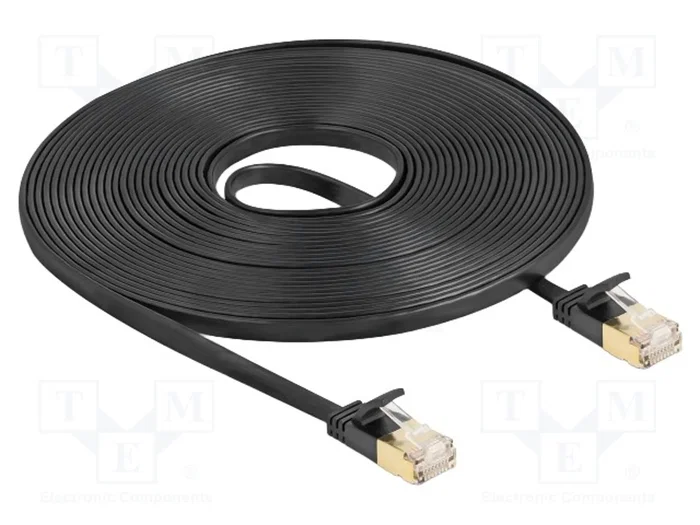 DeLOCK Cable de red Cat7 plano 7,5 m negro DeLOCK Cable de red Cat7 plano 7,5 m negro