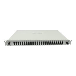 Synergy21 Panel de parcheo de fibra óptica para 24xSC-Duplex/LC-Quad, 19/1HE, luz gris