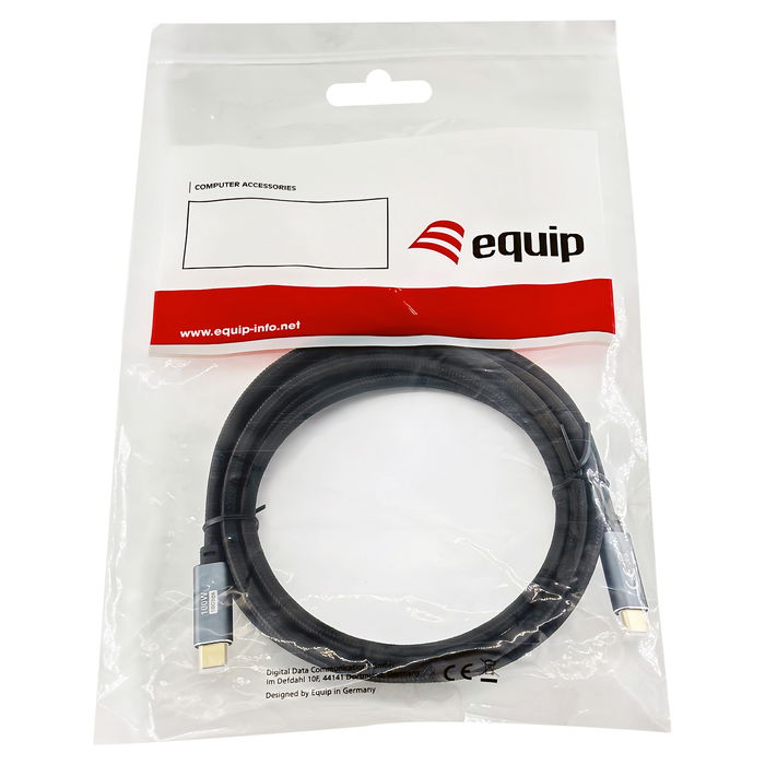 EQUIP 128357 Cable USB-C 3.2 Gen 2 Macho a Macho 2m 100W 4K/60Hz Negro