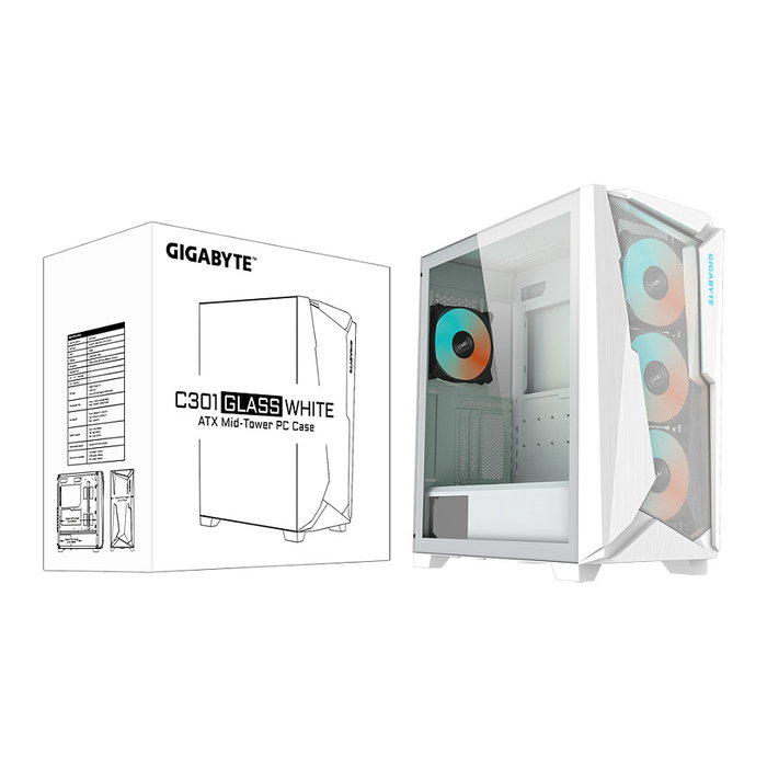 Gigabyte C301GW V2, Placa Base ATX, Factor de Forma Midi, Color Blanco