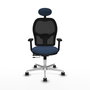 PIQUERAS Y CRESPO Silla de oficina Jorquera con mecanismo Sincro/Traslack Azul marino y Negro