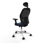 PIQUERAS Y CRESPO Silla de oficina Jorquera con mecanismo Sincro/Traslack Azul marino y Negro