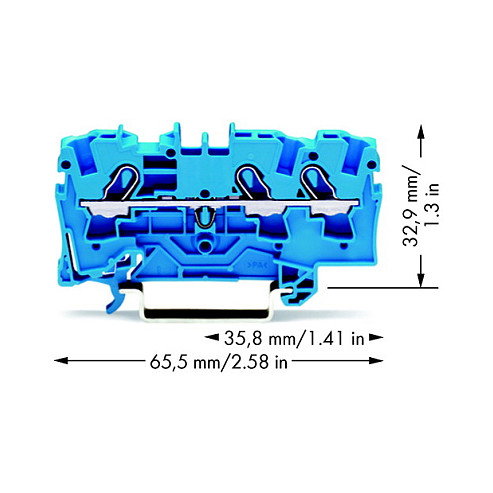 WAGO 2004-1304 Regleta de 6,2 mm, 800 V