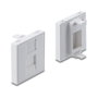 DeLOCK 81552 Soporte para módulo Keystone de 1 puerto con tapa protectora, 45 x 45 mm, Blanco