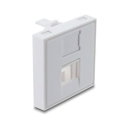 DeLOCK 81552 Soporte para módulo Keystone de 1 puerto con tapa protectora, 45 x 45 mm, Blanco DeLOCK 81552 Soporte para módulo Keystone de 1 puerto con tapa protectora, 45 x 45 mm, Blanco