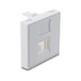 DeLOCK 81552 Soporte para módulo Keystone de 1 puerto con tapa protectora, 45 x 45 mm, Blanco