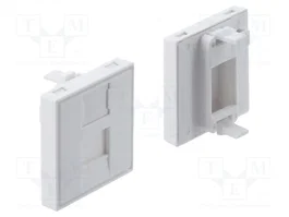 DeLOCK 81552 Placa para módulo Keystone de 1 puerto con tapa de protección, 45 x 45 mm, blanco