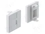 DeLOCK 81552 Placa para módulo Keystone de 1 puerto con tapa de protección, 45 x 45 mm, blanco