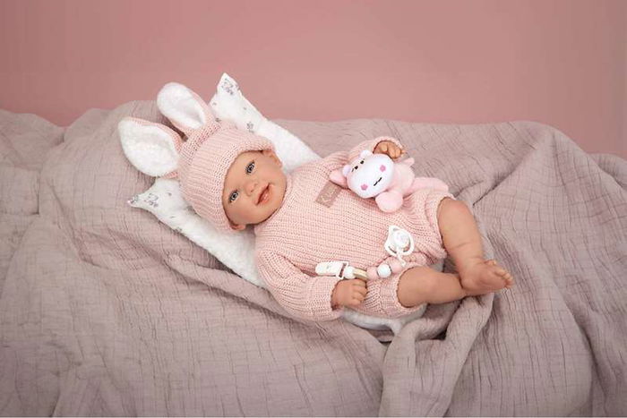 Muñecas Arias Muñeca Reborn Lucia c/Cojin y Peluche 45 cm Muñecas Arias Muñeca Reborn Lucia c/Cojin y Peluche 45 cm