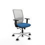 PIQUERAS Y CRESPO Silla de oficina Haches con mecanismo Sincro/Traslack Azul claro y Blanco