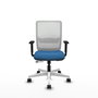 PIQUERAS Y CRESPO Silla de oficina Haches con mecanismo Sincro/Traslack Azul claro y Blanco