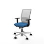 PIQUERAS Y CRESPO Silla de oficina Haches con mecanismo Sincro/Traslack Azul claro y Blanco