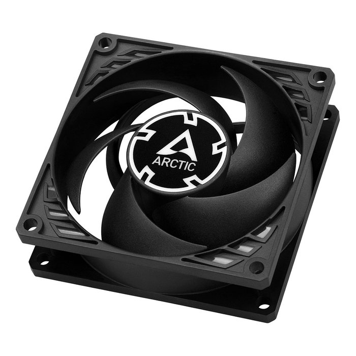 ARCTIC Ventilador P8 PWM PST CO, 80 mm, Negro, 200-3000 RPM, 40.3 m3/h, 0.3 sone, 4 Pines, FDB, Caja