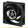 ARCTIC Ventilador P8 PWM PST CO, 80 mm, Negro, 200-3000 RPM, 40.3 m3/h, 0.3 sone, 4 Pines, FDB, Caja