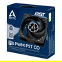ARCTIC Ventilador P8 PWM PST CO, 80 mm, Negro, 200-3000 RPM, 40.3 m3/h, 0.3 sone, 4 Pines, FDB, Caja