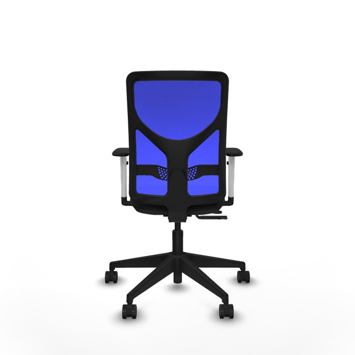 PIQUERAS Y CRESPO Silla de oficina Motilla con mecanismo Sincro/Traslack, malla Azul y asiento Negro