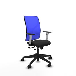 PIQUERAS Y CRESPO Silla de oficina Motilla con mecanismo Sincro/Traslack, malla Azul y asiento Negro