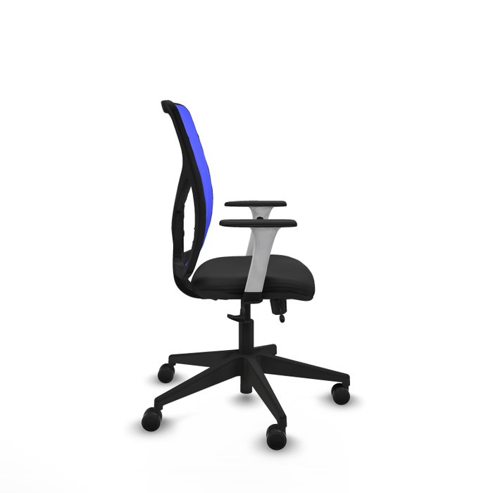 PIQUERAS Y CRESPO Silla de oficina Motilla con mecanismo Sincro/Traslack, malla Azul y asiento Negro