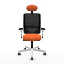 PIQUERAS Y CRESPO Silla de oficina Zulema con mecanismo Sincro, Naranja y Negro