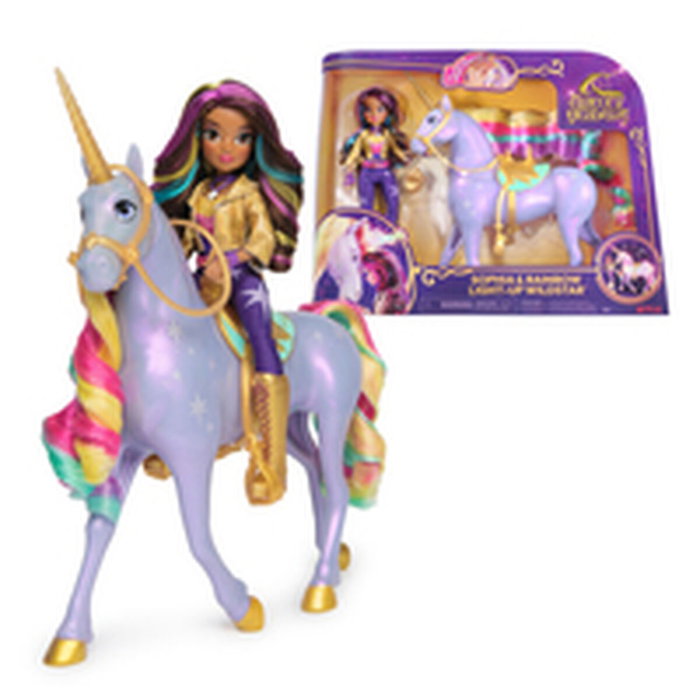 Spin Master Unicorn Academy Muñeca Sophia y Unicornio Wildstar con luz