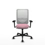 PIQUERAS Y CRESPO Silla de oficina Zulema Rosa y Blanco