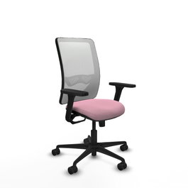 PIQUERAS Y CRESPO Silla de oficina Zulema Rosa y Blanco