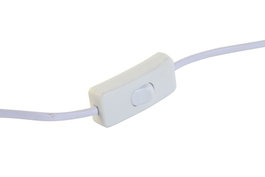 DKD Home Decor Urban Lámpara de Sobremesa Blanca, Gres y Poliéster, 62 cm de Alto, Tipo Bombilla E27