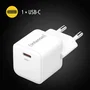 Intenso Adaptador de Corriente USB-C GaN 30W 7803022 - Carga Rápida Universal para Smartphone, Tablet y Portátil - Blanco, Enchufe UE