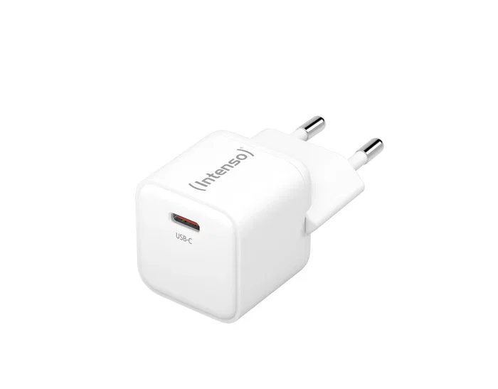 Intenso Adaptador de Corriente 30W USB-C GaN 7803022, Blanco, Carga Rápida, Universal, 1 Puerto, Enchufe UE, Interior