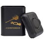 Cook Concept Bote Metal "Confiserie" Lounge Negro Mate con Ilustraciones Doradas 14,5x14,5x22 cm