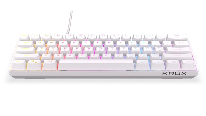 Krux Krux Qara 60% Blanco Teclado Gaming Mecánico Outemu Red RGB Krux Krux Qara 60% Blanco Teclado Gaming Mecánico Outemu Red RGB