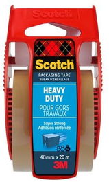 Scotch C5020D Rollo Cinta de Embalaje Tareas Difíciles Marrón 48mm x 20m con Dispensador