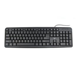 EWENT EW3112 Teclado Oficina USB + PS/2 QWERTY Portugués Negro