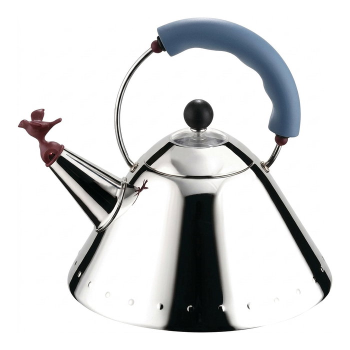 Alessi Hervidor 9093 de Acero Inoxidable 18/10 con Silbato de Pájaro Alessi Hervidor 9093 de Acero Inoxidable 18/10 con Silbato de Pájaro