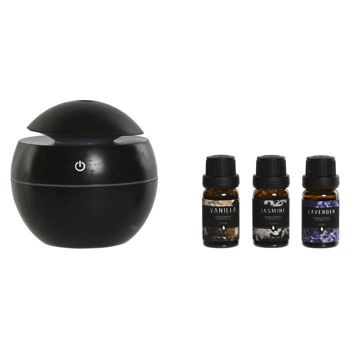 DKD Home Decor Difusor Aroma Glam Negro 10 x 12 x 10 cm Set de 4