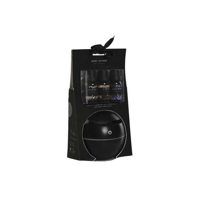 DKD Home Decor Difusor Aroma Glam Negro 10 x 12 x 10 cm Set de 4