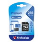 Verbatim Premium 256GB MicroSDXC Tarjeta de Memoria Clase 10 UHS-I, Lectura 90 MB/s, con Adaptador SD