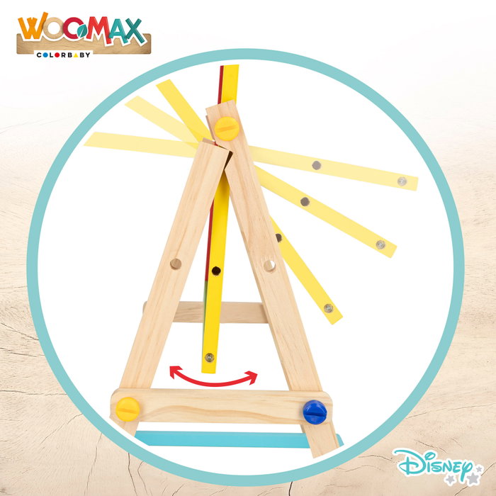 WOOMAX Disney Pizarra de madera 2 en 1 Mickey y Minnie WOOMAX Disney Pizarra de madera 2 en 1 Mickey y Minnie