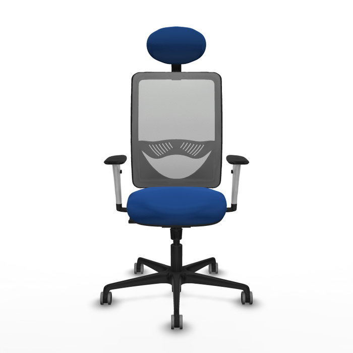 PIQUERAS Y CRESPO Silla de oficina Zulema con mecanismo Sincro, Azul y Gris PIQUERAS Y CRESPO Silla de oficina Zulema con mecanismo Sincro, Azul y Gris