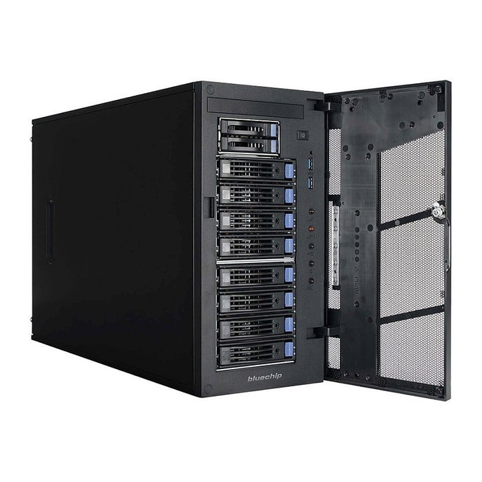 bluechip SERVERline T40322s Silent/Quiet-Server Torre Xeon 4410Y 32GB RAM 2x960GB SSD 10 Gigabit Ethernet
